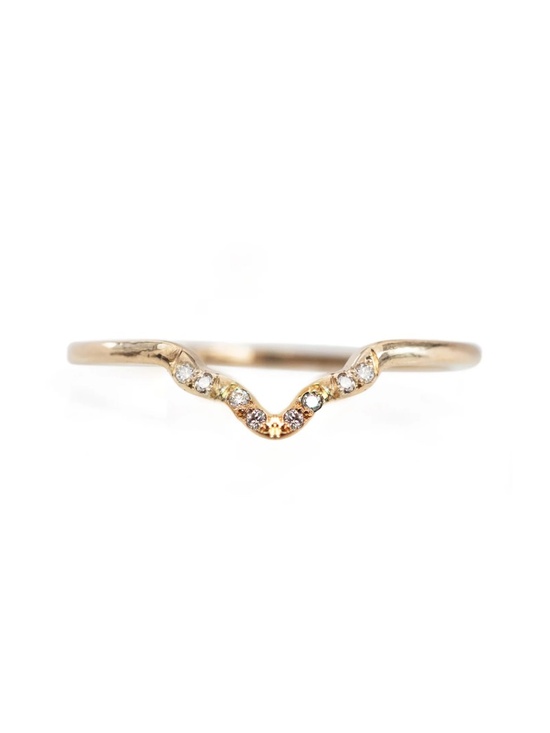 Sofia Zakia Jewelry - Sofia Zakia Orion Urobune Ascendant Ring 14k Gold Diamond Band Size 6